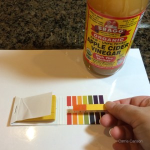 apple cider vinegar pH test