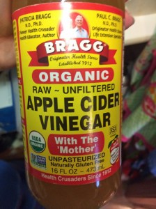 apple cider vinegar with the mother jar