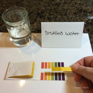 distilled water pH test