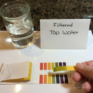 filtered tap water pH test